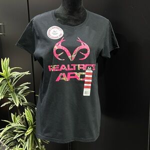 Realtree APC short sleeve deer antler logo graphic short sleeve 100% cotton Tee
